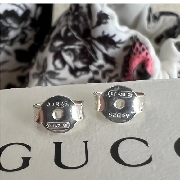 GUCCI TRADEMARK Sterling silver butterflies 🦋 earrings - Picture 12 of 15